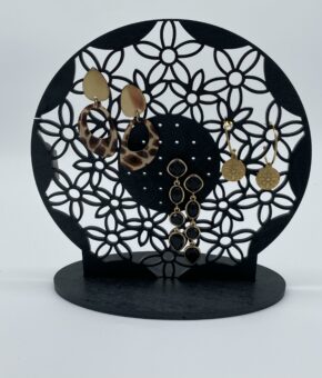 Porte bijoux noir en bois