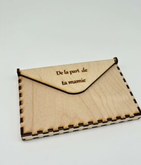 Enveloppe en bois personnalisable