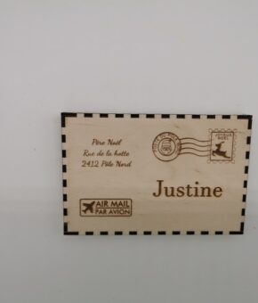 Enveloppe en bois personnalisable