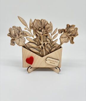 Bouquet de fleurs en bois