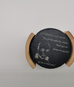 Dessous de verre en ardoise